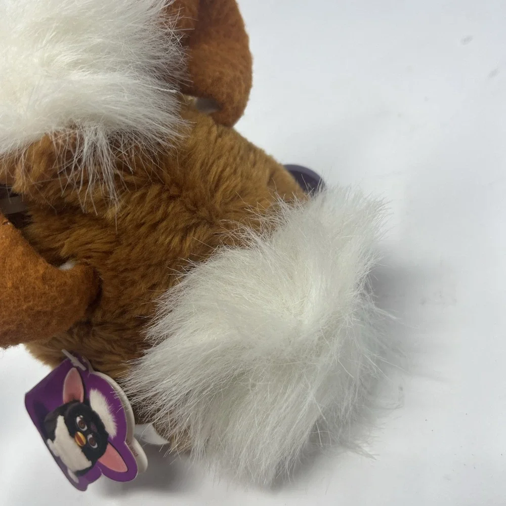 1999 Furby 70-800 Coffee Tan Brown Fur Brown Eyes White Hair W/ Tag WORKING